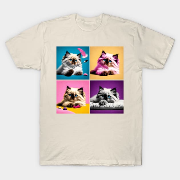 Himalayan Pop Art - Cute Kitties T-Shirt by PawPopArt